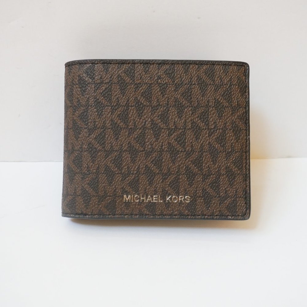 Michael Kors Men's Billfold Wallet MK Brown/Black